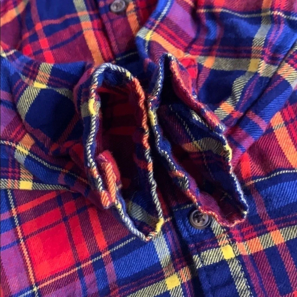 Carter’s Primary Color Plaid Button Down Flannel